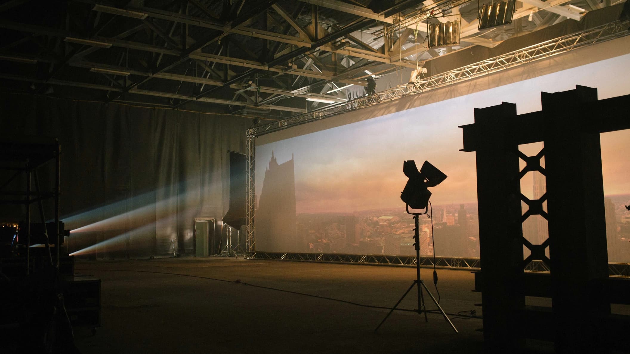 Panoramic rear projection demonstrating Screenberry's advanced capabilities for TV & Cinema production