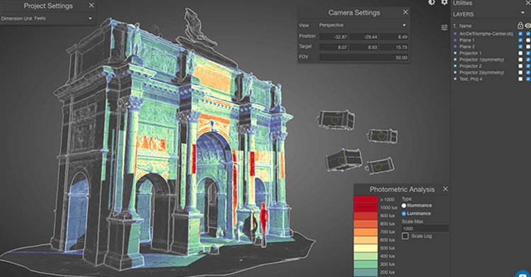 Mapping Matter interface illustrating Screenbery’s capability to import Mapping Matter data for precise visuals alignment with complex geometry