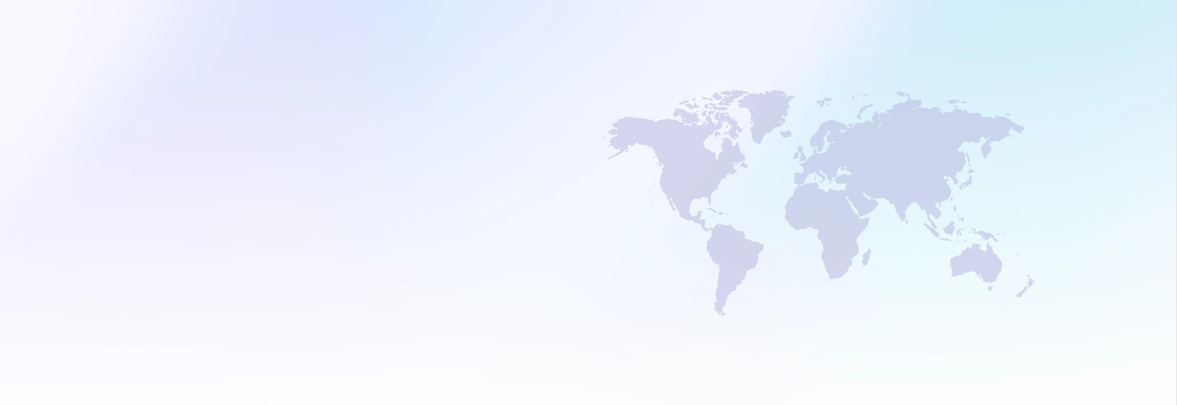 World map against a light blue backdrop