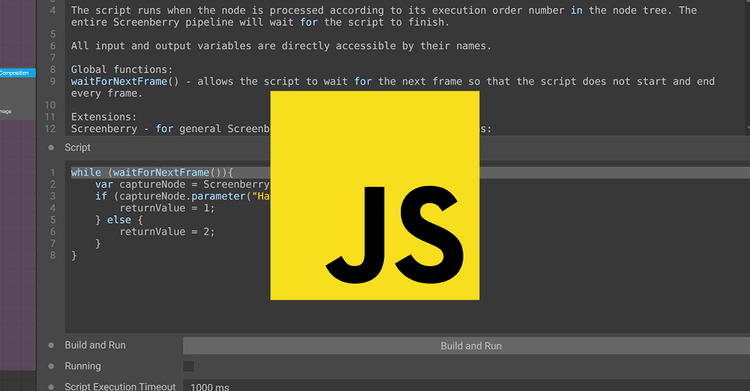 JS logo, representing Screenberry's scripting capabilities