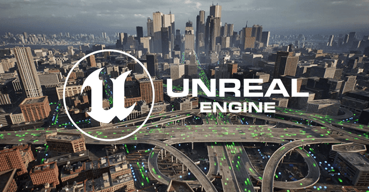 Unreal Engine logo, representing Screenberry's integration with Unreal Engine via Spout technology