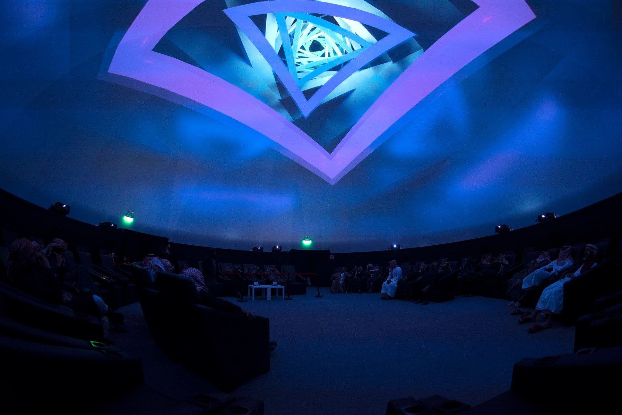 Immersive projection playback at King Abdulaziz Camel Festival