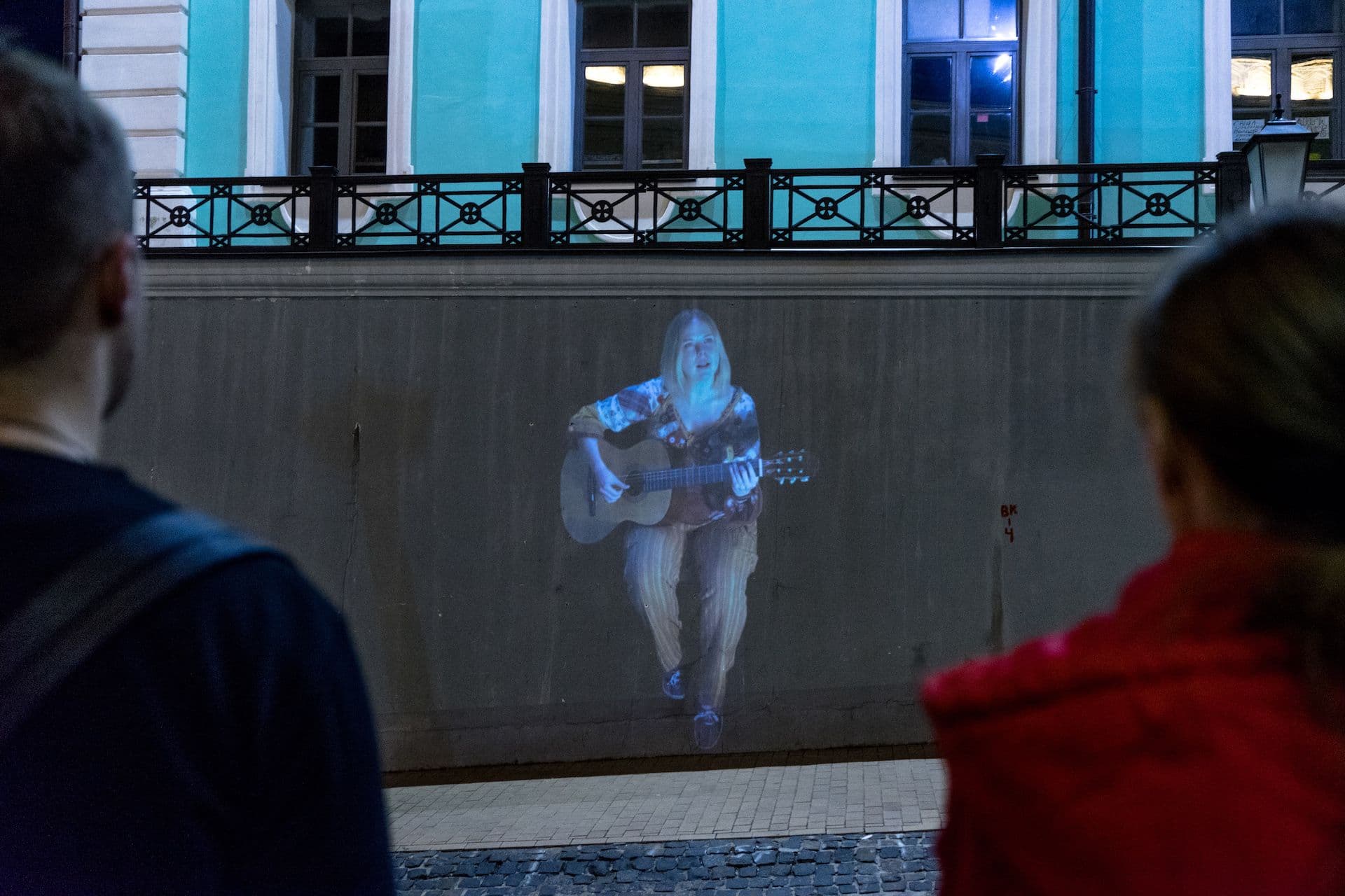Virtual Busker media installation at KLF 2017