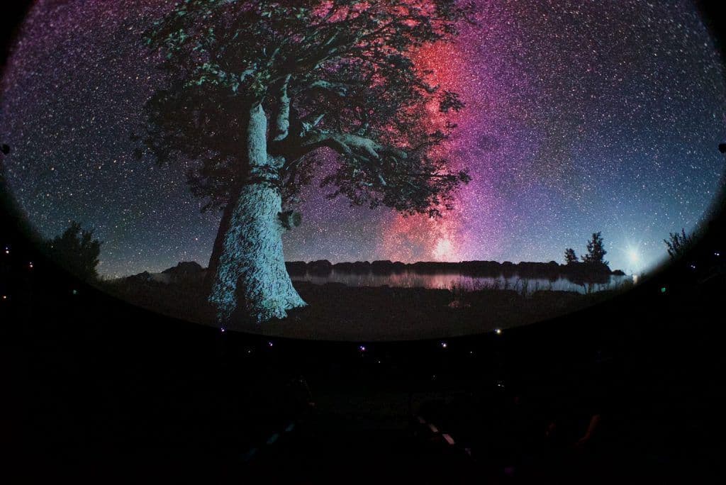 VR video displayed on a 24m dome at SIFFX