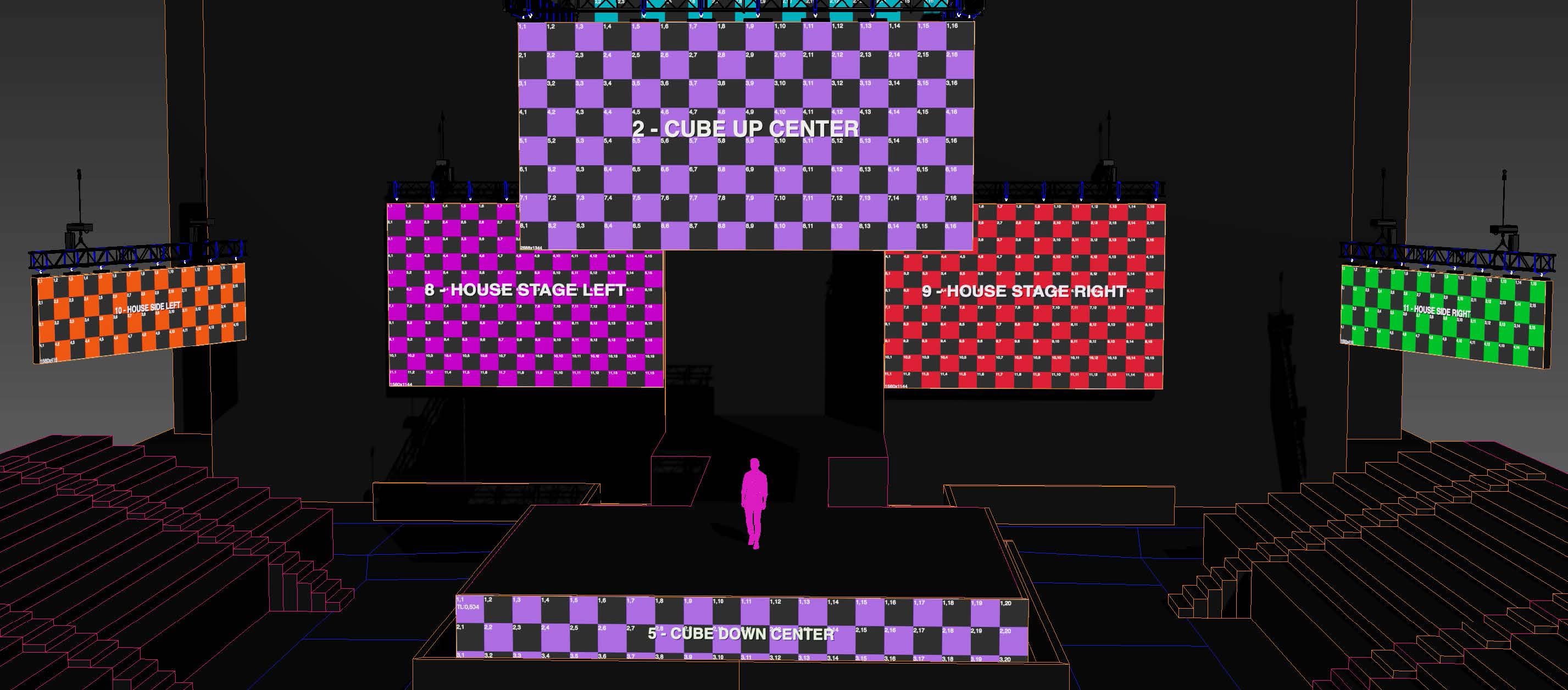 Stage pixel map at the Luxembourg Song Contest 2025.