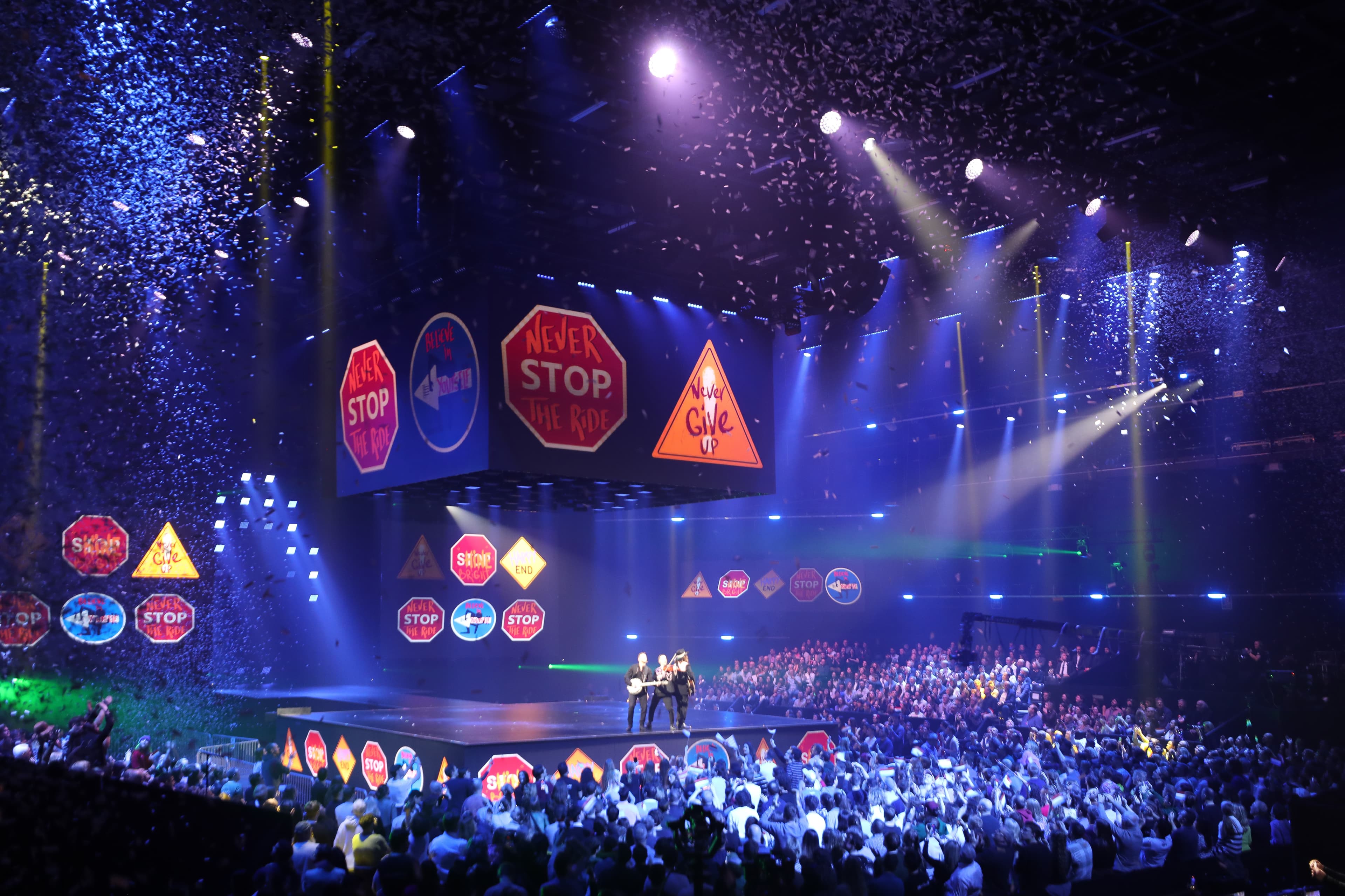Stage performance at the Luxembourg Song Contest 2025 with LED screens driven by Screenberry media servers